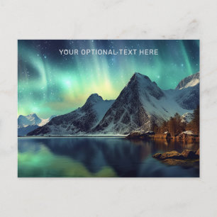 Postal Personalizado Texto Aurora Borealis