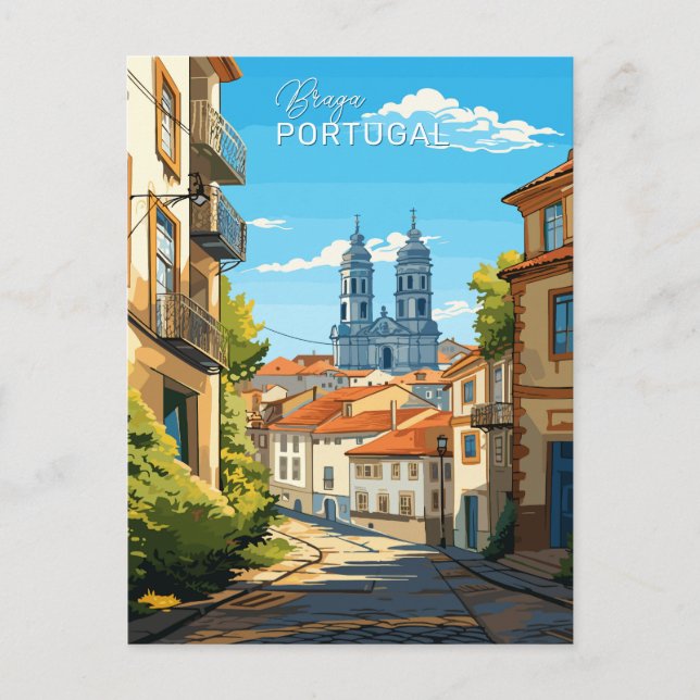 Postal Personalizado Texto Braga Portugal (Anverso)