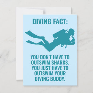 Postal Personalizado Texto Buceo Scuba