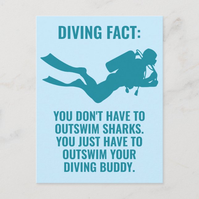 Postal Personalizado Texto Buceo Scuba (Anverso)