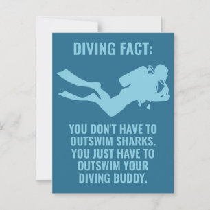 Postal Personalizado Texto Buceo Scuba
