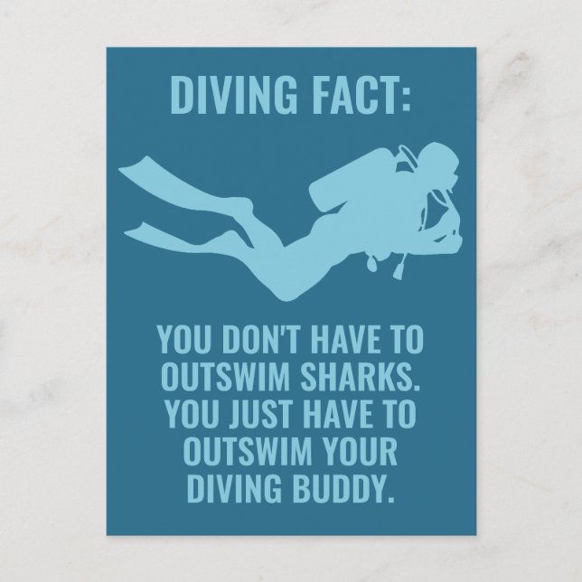 Postal Personalizado Texto Buceo Scuba (Anverso)