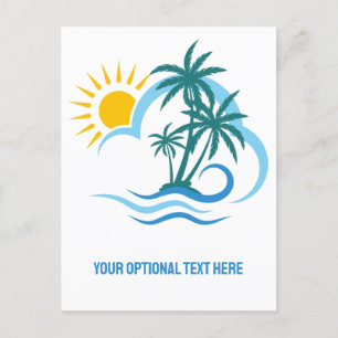 Postal Personalizado Texto Islas Tropicales