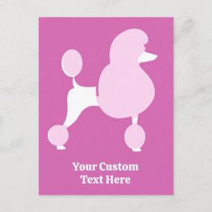 Postal Personalizado Texto Pink Poodle