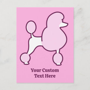 Postal Personalizado Texto Pink Poodle