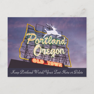 Postal Personalizado Texto Portland Oregon Estadio Blanco