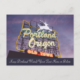 Postal Personalizado Texto Portland Oregon Estadio Blanco