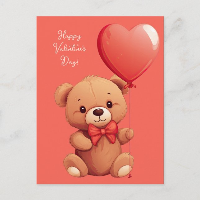 Postal Personalizado Textos Amor Teddy (Anverso)