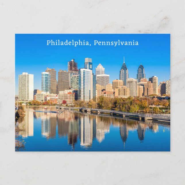 Postal Personalizado Textos Filadelfia Pennsylvania (Anverso)