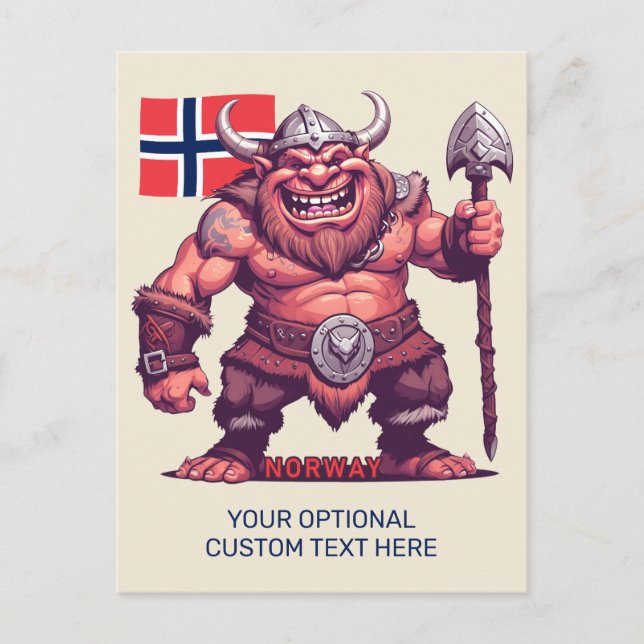 Postal Personalizado Textos Troll noruego (Anverso)