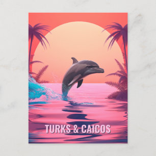 Postal Personalizado Textos Turcos y Caicos Delfín