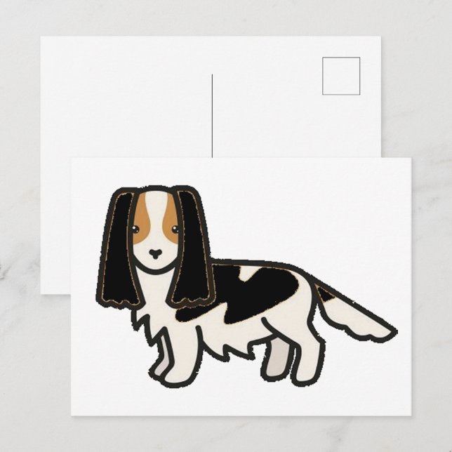 Postal Personalizado Tri Black Springer Spaniel (Anverso / Reverso)