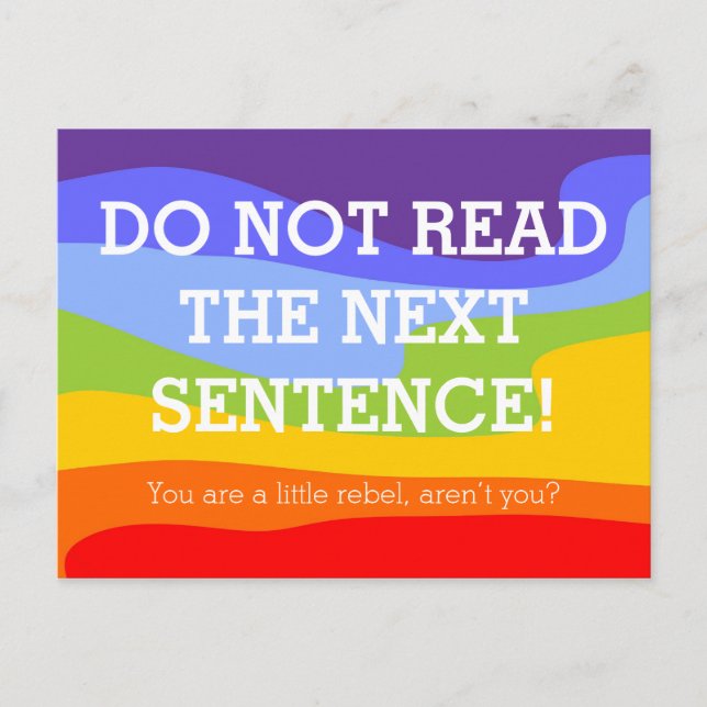 Postal Personalizado tu divertido dicho o sabiduría (Anverso)