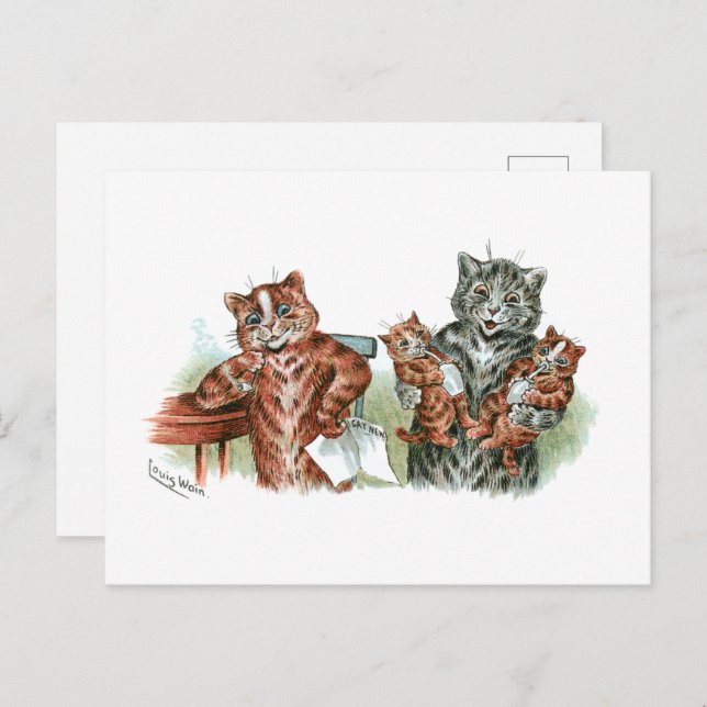 Postal Personalizado Twin Kittens (Anverso / Reverso)