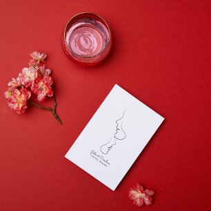 Postal Personalizado, Una Línea, Amor, Boho, Árabe