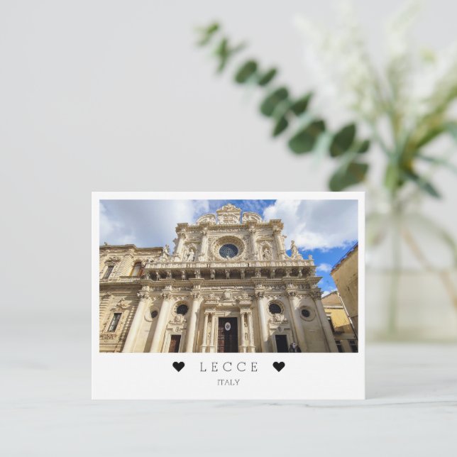 Postal Personalizado, una vista de Lecce , Puglia, Italia (Anverso de pie)
