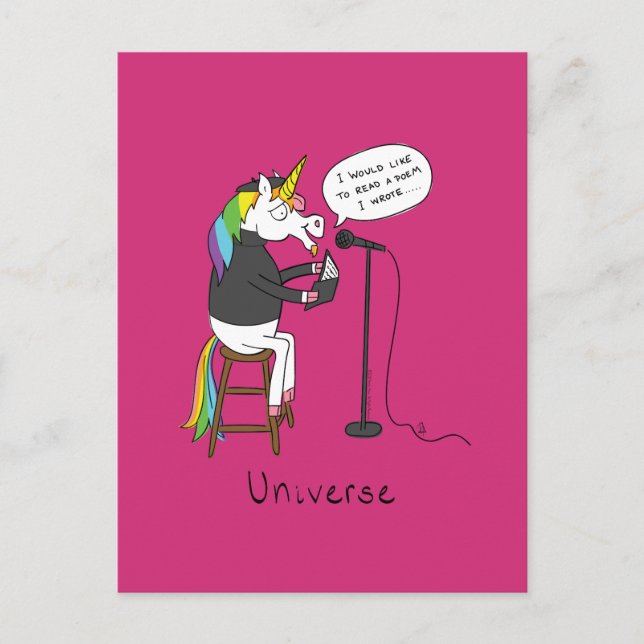Postal Personalizado unicornio (Anverso)
