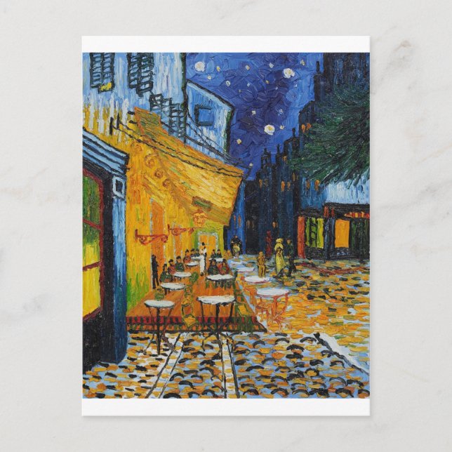 Postal Personalizado Van Gogh Cafe Terraza Bella Artes Vi (Anverso)