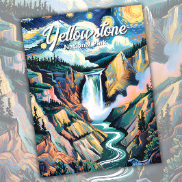 Postal Personalizado Van Gogh Yellowstone Lower Falls Col