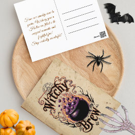 Postal Personalizado Vintage Cute Spooky Script Halloween