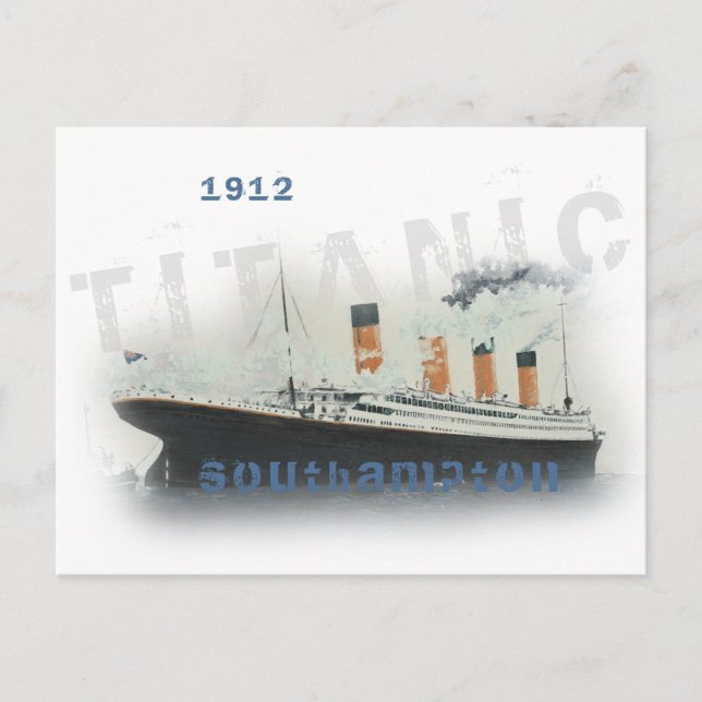 Postal Personalizado Vintage Textos Titanic (Anverso)