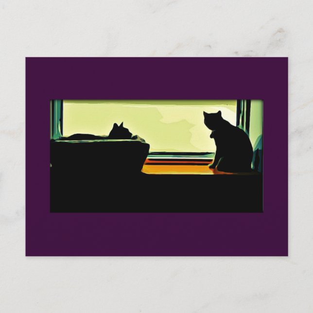 Postal Personalizado Window Kitties (Anverso)