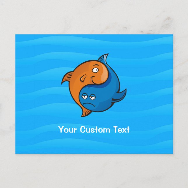 Postal Personalizado Yin Yang Fish (Anverso)