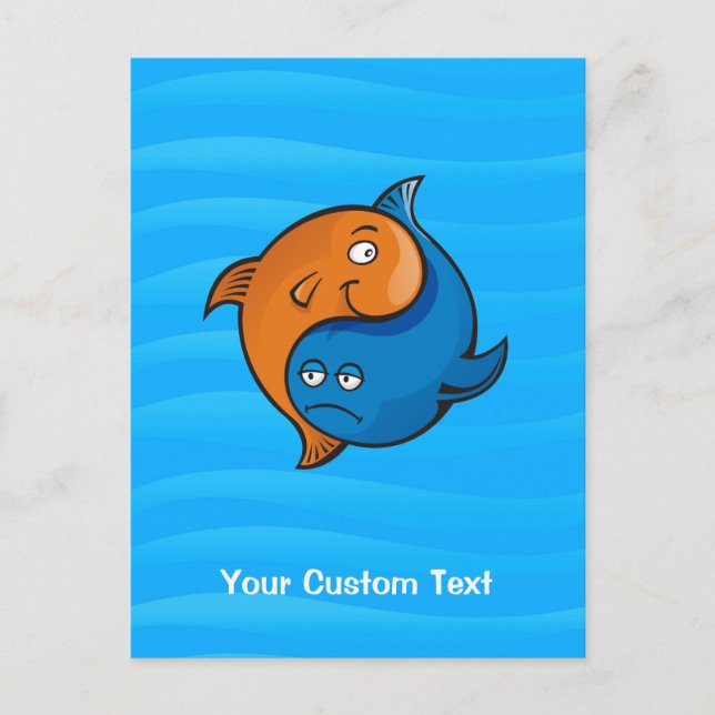 Postal Personalizado Yin Yang Fish (Anverso)
