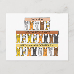 Postal Personalizados de cumpleaños de Halloween