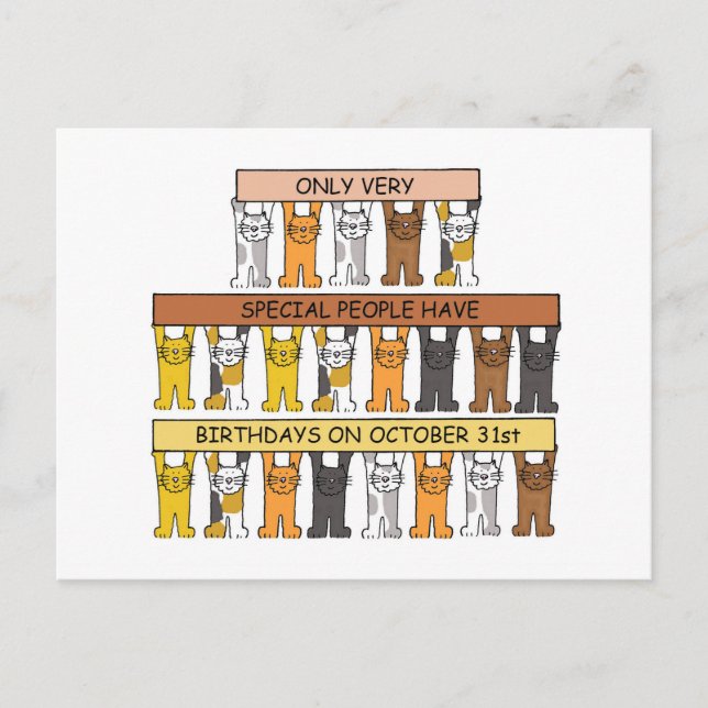 Postal Personalizados de cumpleaños de Halloween (Anverso)