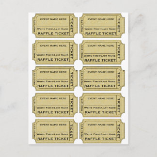 Postal Personalízalo! Raffle Tickets