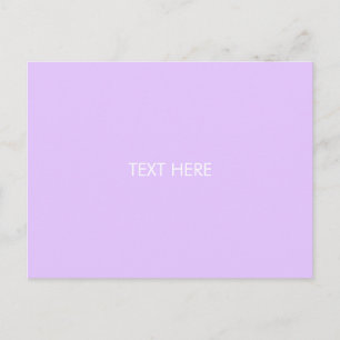 Postal personalizar, cambiar nombre texto lavanda blanco