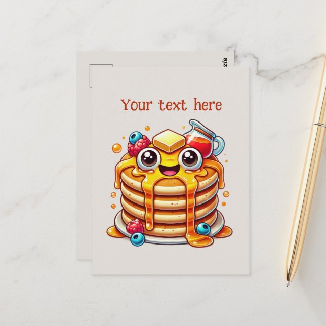 Postal Personalizar de amantes del crepe (Anverso/Reverso In Situ)