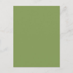 Postal Personalizar de color de fondo verde Moss de moda