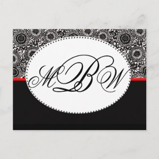 Postal Personalizar de damasco blanco y negro con su prop