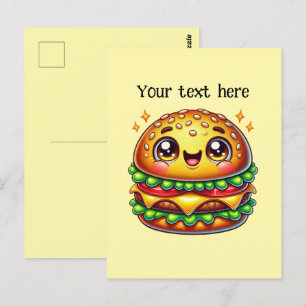 Postal Personalizar de los amantes de las hamburguesas