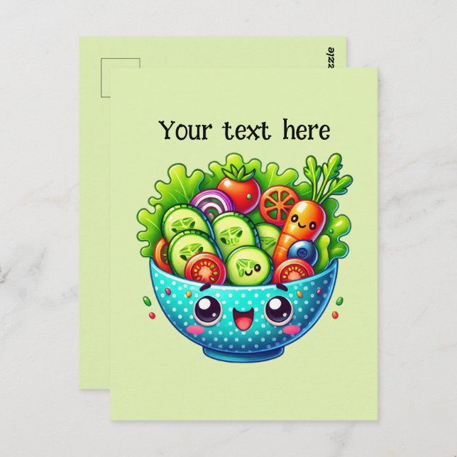 Postal Personalizar de verduras mixtas (Anverso / Reverso)