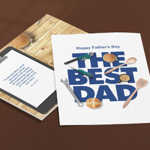 Postal Personalizar el feliz día del padre La mejor tar