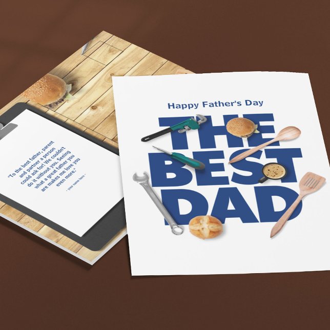 Postal Personalizar el feliz día del padre | La mejor tar (Subido por el creador)