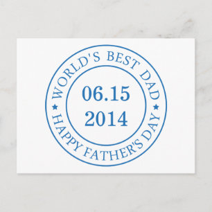 Postal Personalizar la fecha de Personalizable - Feliz dí