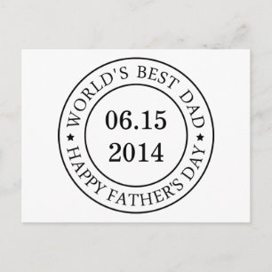 Postal Personalizar la fecha de Personalizable - Feliz dí