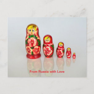 Postal Personalizar las muñecas apiladas rusas Matryoshka