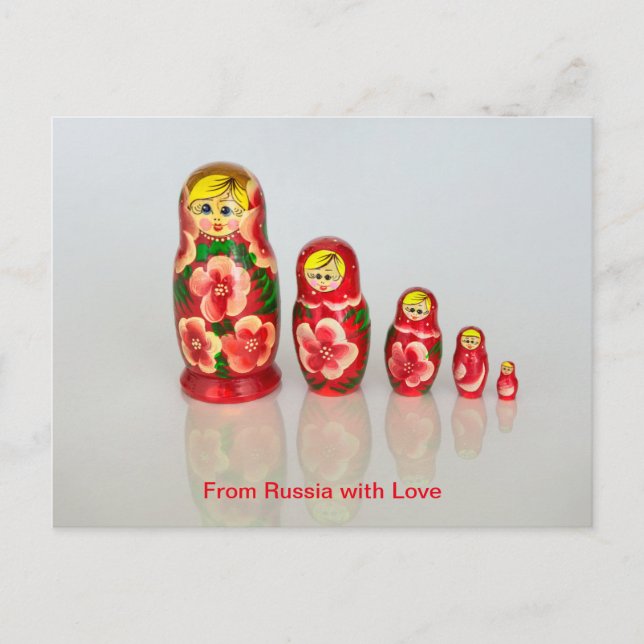 Postal Personalizar las muñecas apiladas rusas Matryoshka (Anverso)