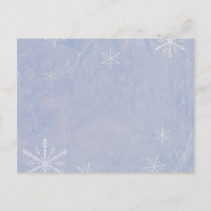 Postal PERSONALIZAR Papel copo de nieve 3 - Azul original