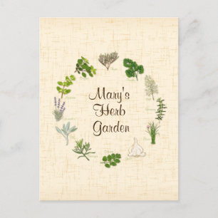 Postal Personalizar Su Postcard Herb Garden