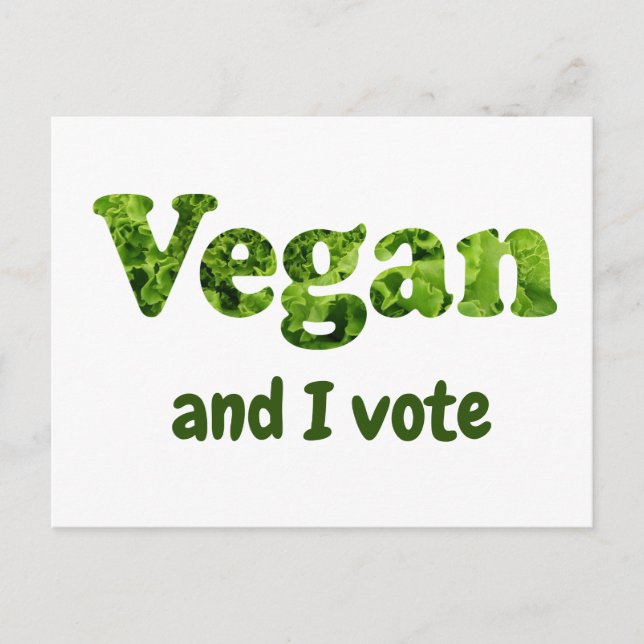 Postal Personalizar Vegan Activista Voter (Anverso)