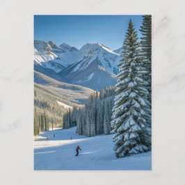 Postal Personalized Aspen Ski Resort Mountain View