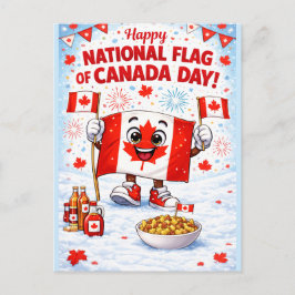 Postal Personalized Canada Flag Day Postcard