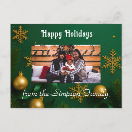 Postal Personalized Christmas Family Photo Postcard