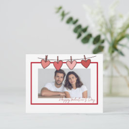 Postal Personalized Couple Photo Valentine's Day Card